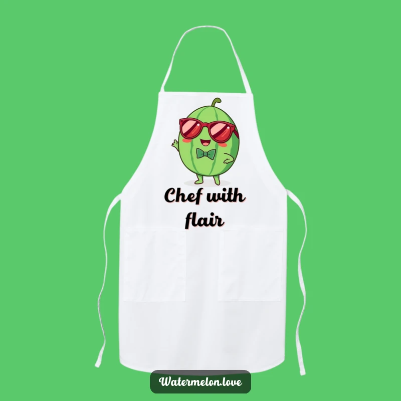 Funny Kawaii Watermelon Apron: Cook with Dapper Fruit Style