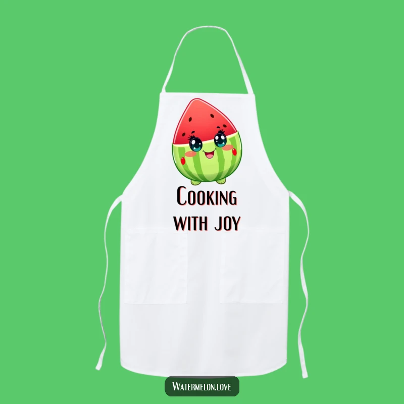 Funny Watermelon Delight Apron: Hilarious Fruit Character for Joyful Cooking