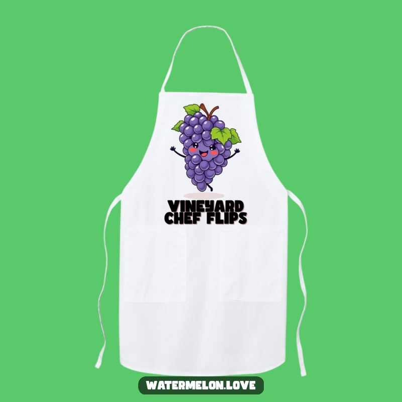 Funny Grape Cartwheel Apron: Fruit Lover's Fun Funny Gift