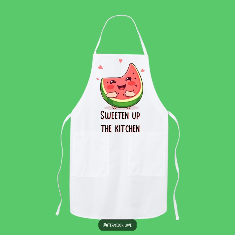 Funny Kawaii Watermelon Hug Apron - Cook with Giggle-Inducing Style!