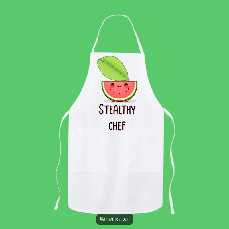 Funny Kawaii Watermelon Slice Apron: Cook with Shy Sweetness