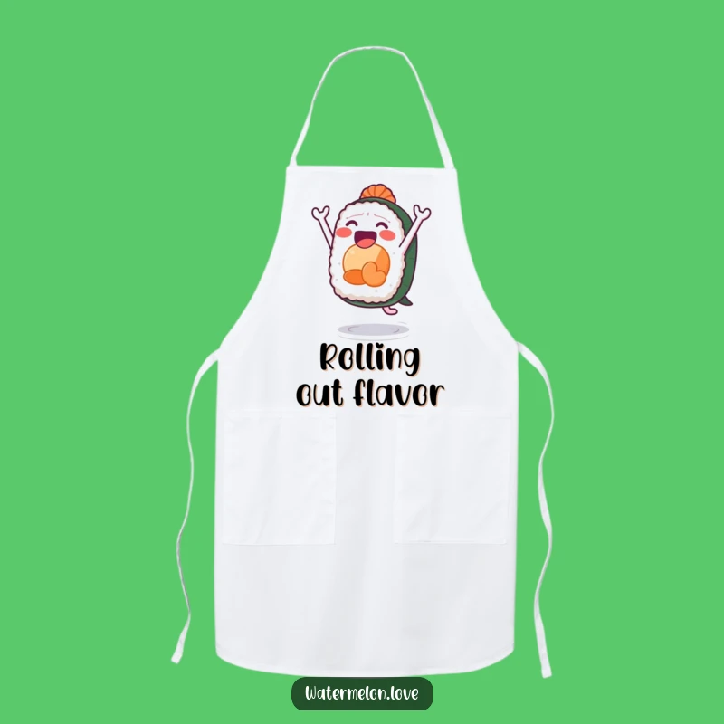 Funny Sushi Apron: Leaping Chef, Hilarious Funny Gift for Kitchen Fun