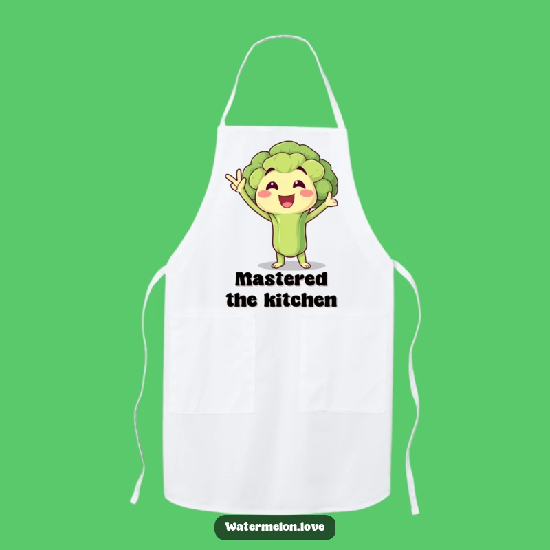 Funny Victory Broccoli Apron: Healthy Champ Kitchenware, Hilarious Gift!