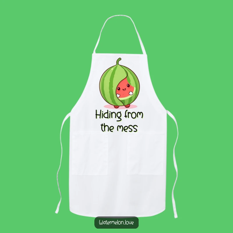 Cute Watermelon Peek-a-Boo Apron - Charming Kitchen Wear for Playful Cooks