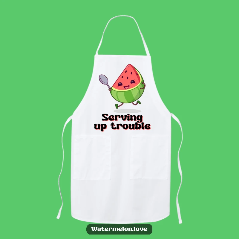 Funny Watermelon Chef Apron - Cheeky Slice Runner, Humorous Kitchen Gift for Cooks