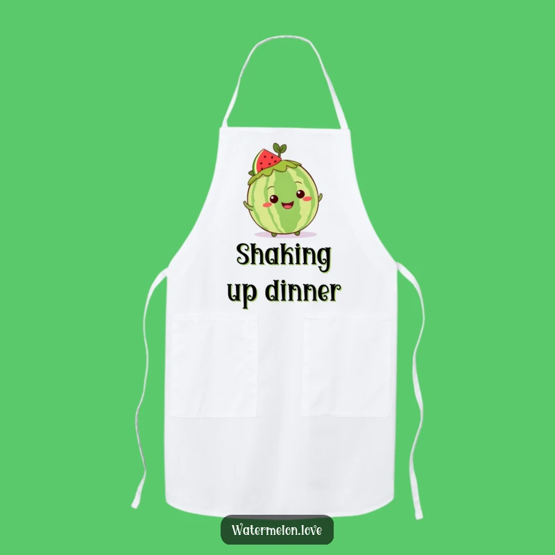 Funny Kawaii Watermelon Shimmy Apron - Grinning Kitchen Dance Gift