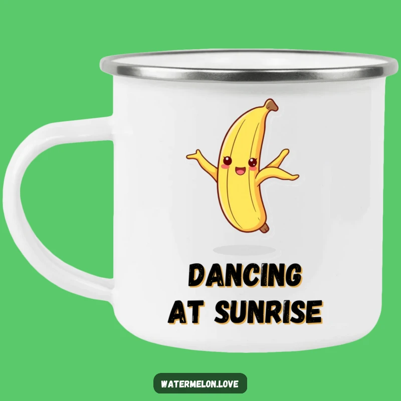 Funny Dancing Banana Peel Camping Mug: Groovy Outdoor Companion Gift
