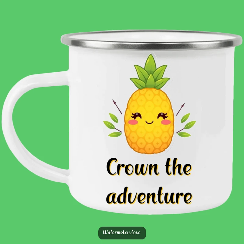 Durable Funny Pineapple Crown Camping Mug - Tropical Adventures!