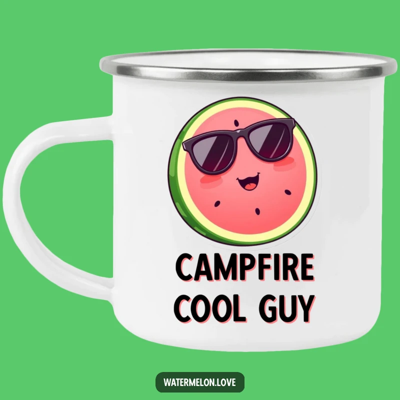 Funny Cool Watermelon Slice Camping Mug: Sunglasses Style for Outdoor Adventures