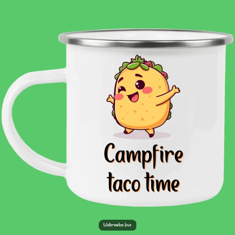 Funny Taco Camping Mug: Dancing Adventures, Perfect Funny Gift Outdoors