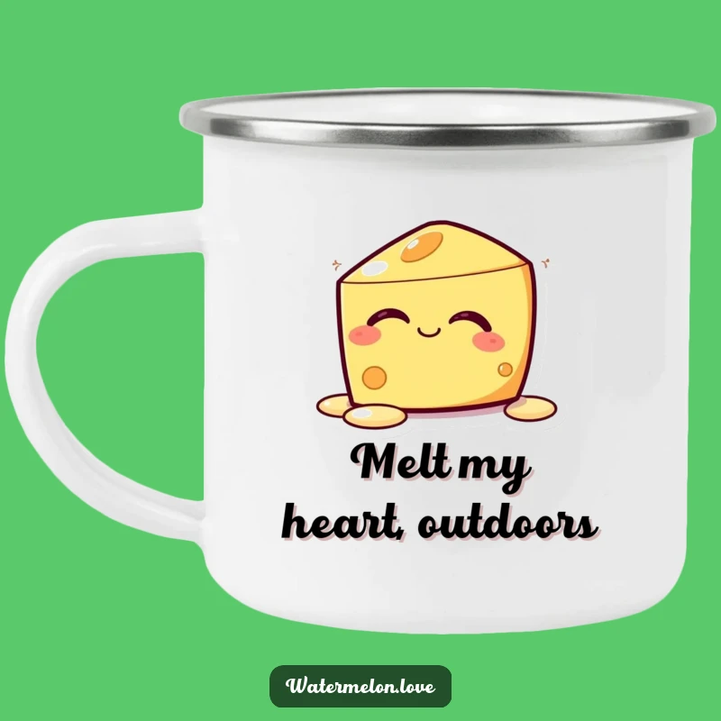 Funny Kawaii Melting Cheese Camping Mug: Adventure Fuelled by Bliss