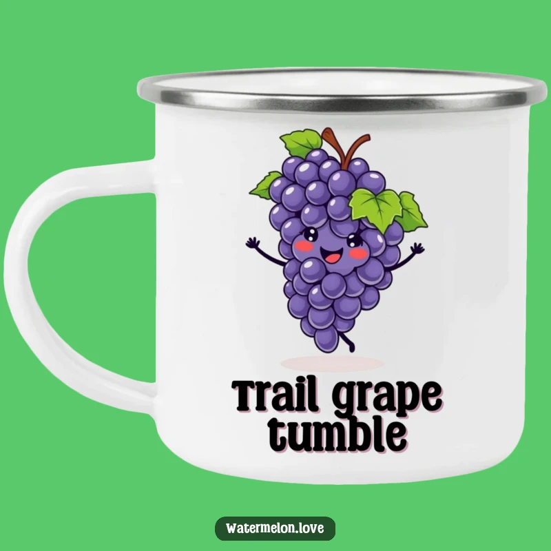 Funny Grape Cartwheel Camping Mug: Outdoor Fruit Fun Funny Gift