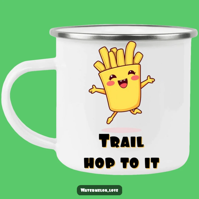 Funny French Fry Jump Camping Mug - Fuel Your Adventures with Fun!