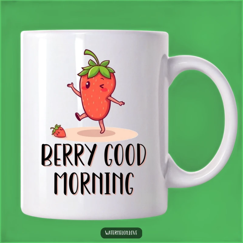 Funny Strawberry Cartwheel Mug: Cheerful Fruit Fun, Perfect Funny Gift for Berry Lovers