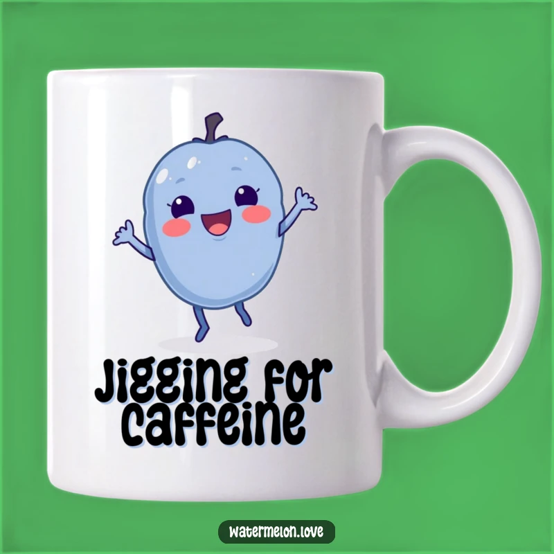 Funny Delighted Blueberry Jig Mug - Dance Your Way to Happiness!