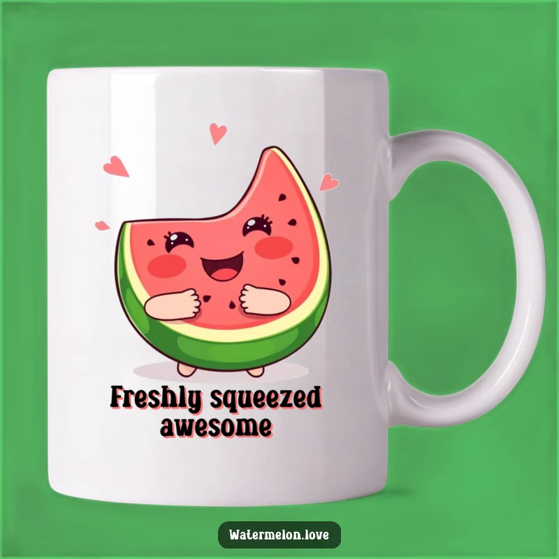 Funny Kawaii Watermelon Hug Mug for Fruit Lovers - A Hilarious Gift!