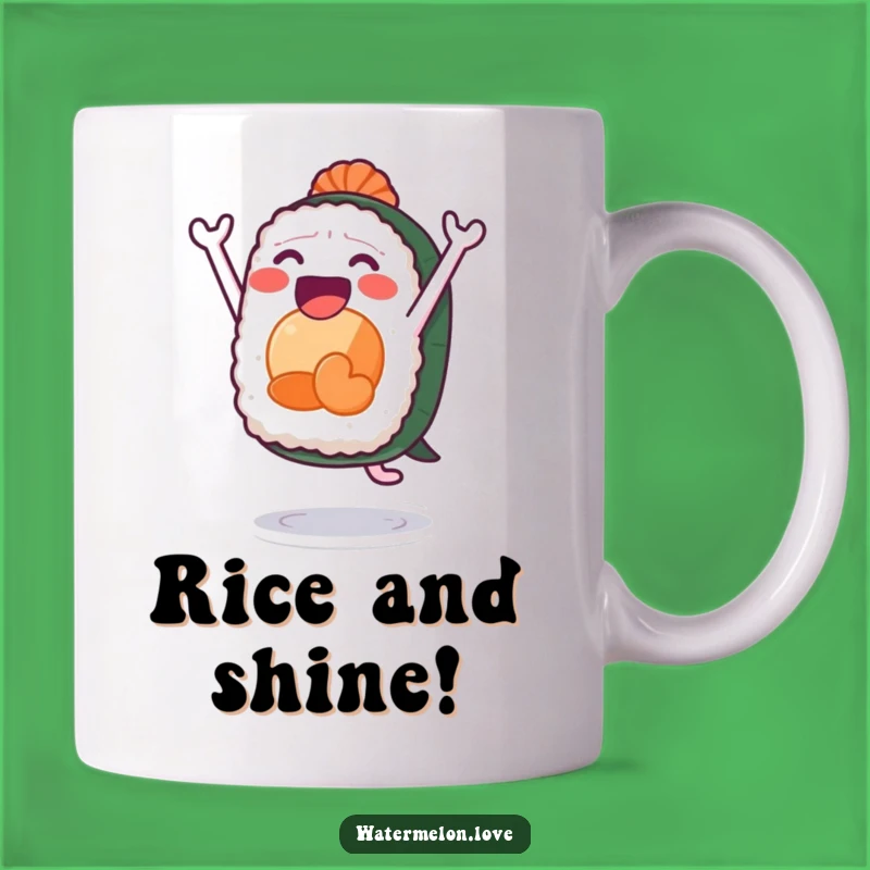 Funny Sushi Leap Mug: Excited Food Fun, Perfect Funny Gift for Sushi Lovers
