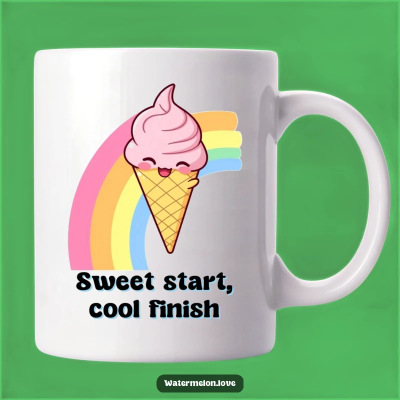 Funny Ice Cream Rainbow Mug: Sweet Smiles and Magical Moments