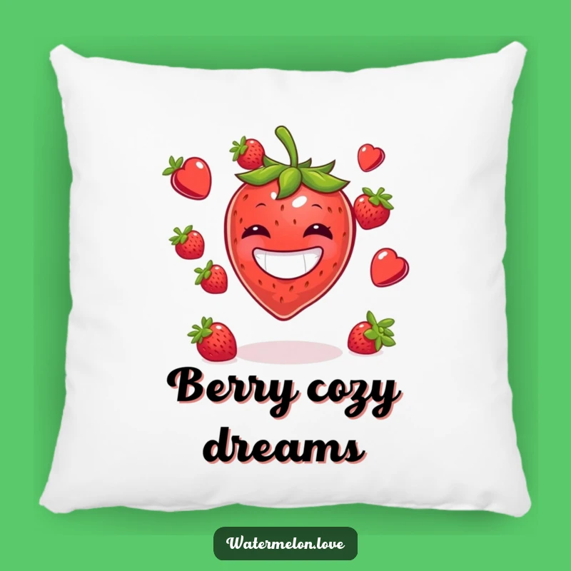 Funny Strawberry Juggling Berries Pillow: Cozy Comfort with a Side of Giggles