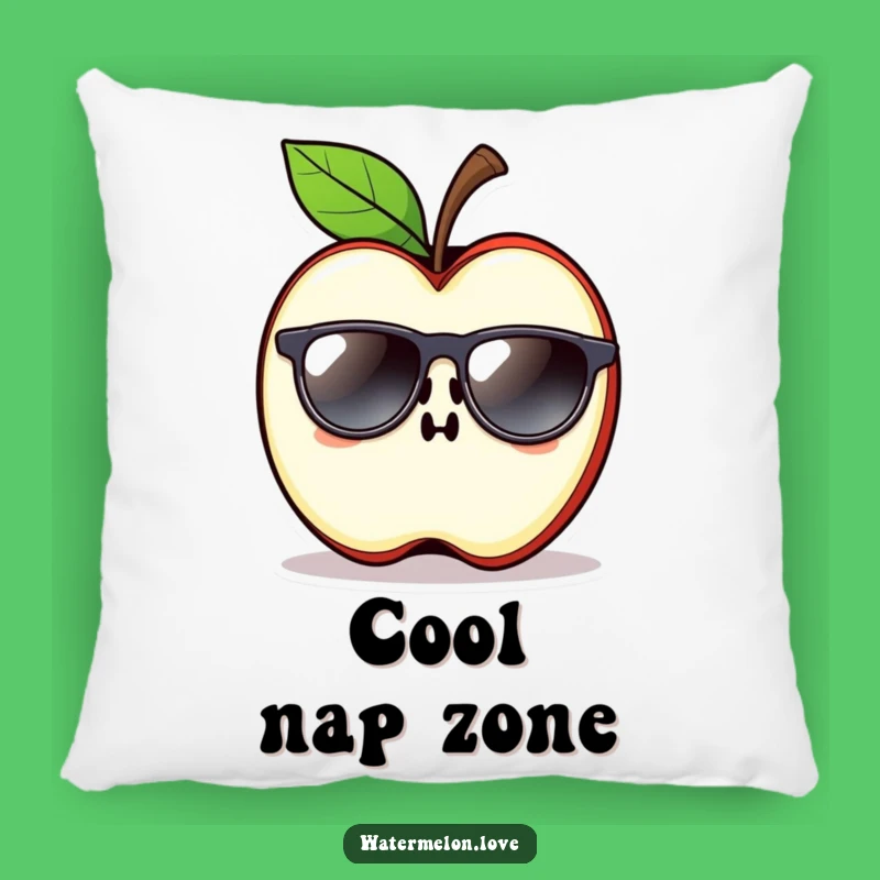 Soft Funny Apple Slice Sunglasses Pillow - Relax in Style!