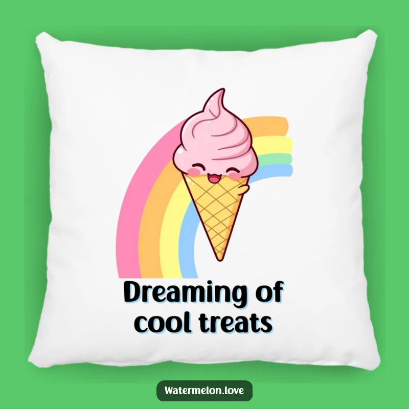 Funny Ice Cream Rainbow Pillow: Cozy Comfort with a Sweet Twist