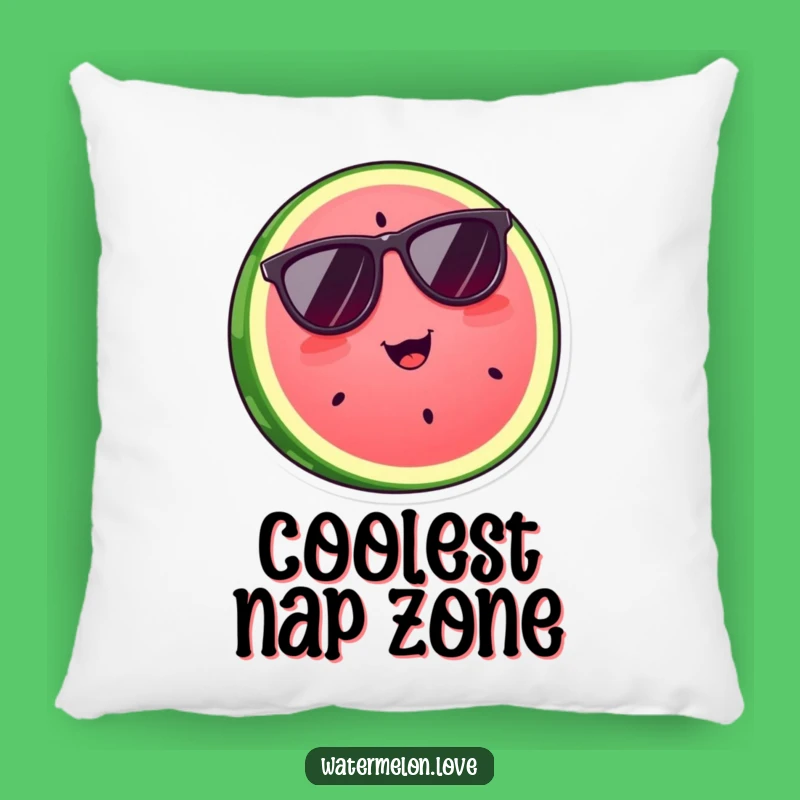 Funny Cool Watermelon Slice Pillow: Sunglasses Comfort, Chill Decorative Gift