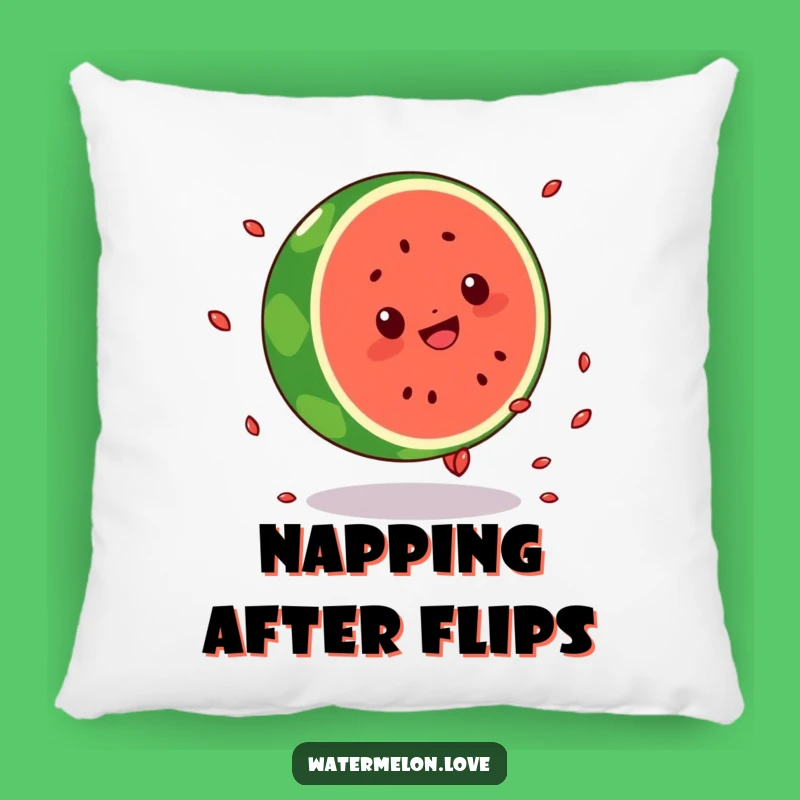 Funny Kawaii Watermelon Cartwheel Pillow: Comfy & Hilarious Home Accent