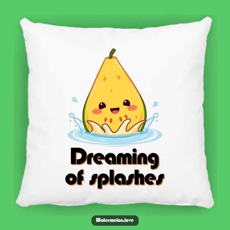 Funny Melon Splash Pillow - Cozy Cushion for Refreshing Comfort