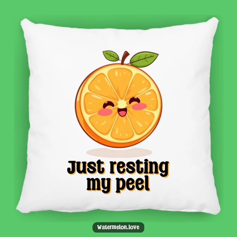 Funny Orange Segment Spinning Pillow: Cozy Up with Citrusy Vibes