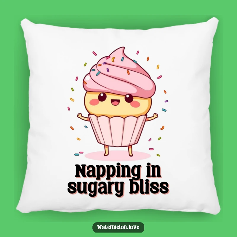 Funny Spinning Cupcake Pillow: Cozy Dessert Accent, Plush Hilarious Gift!