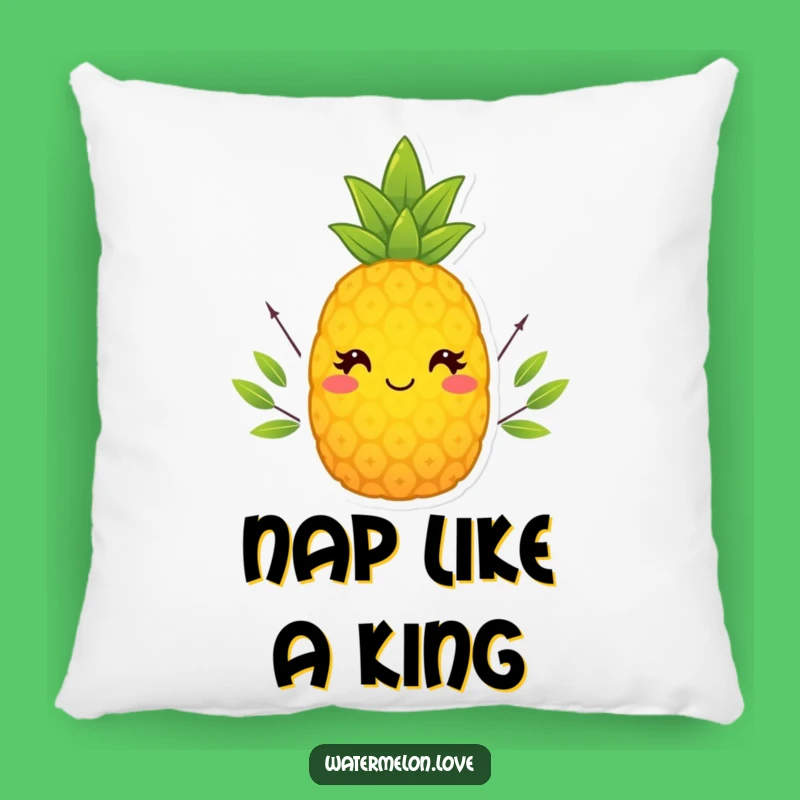 Soft Funny Pineapple Crown Pillow - Comfy Tropical Royalty!