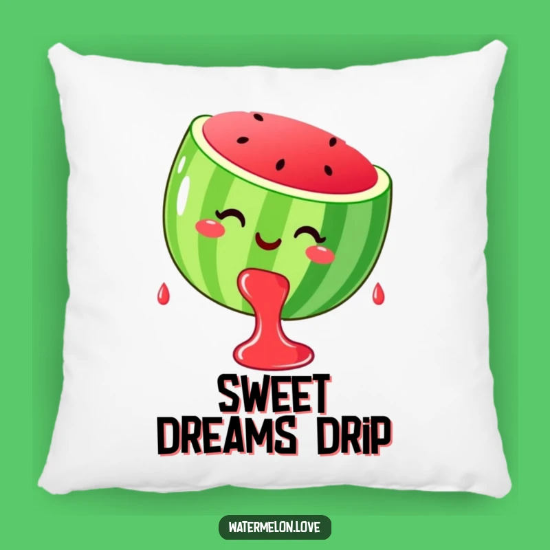 Funny Watermelon Juice Pillow: Cozy Summer & Happy Dripping Comfort
