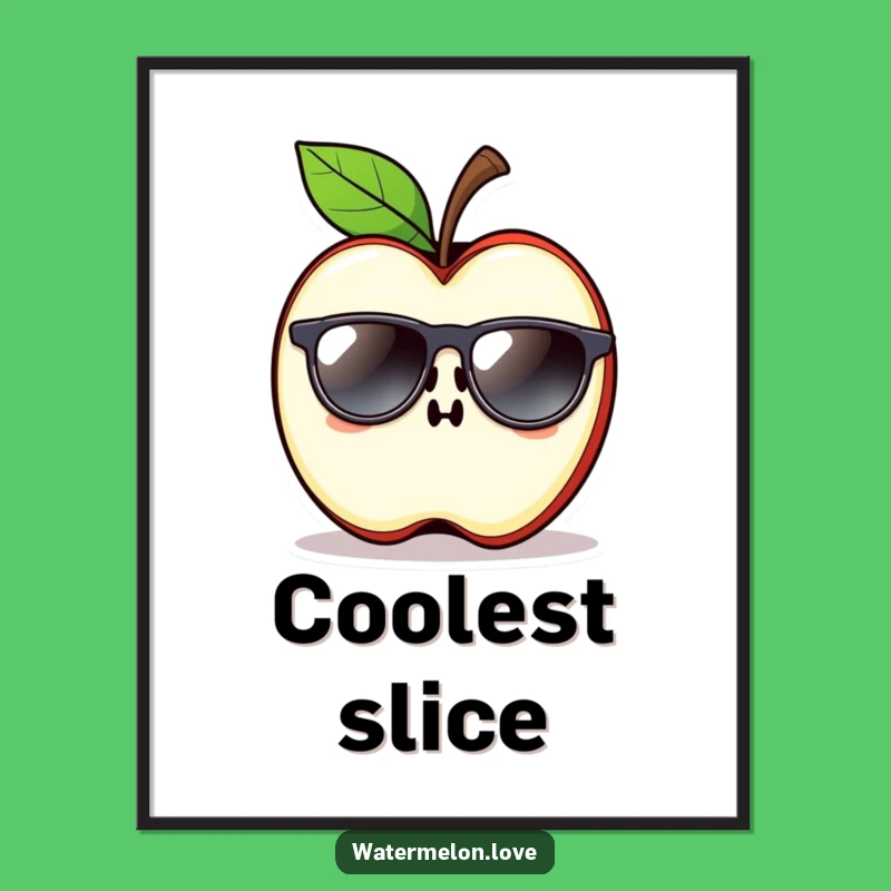Funny Apple Slice Sunglasses Digital Art - Instant Cool Vibes!