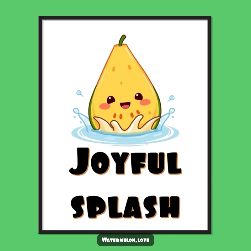 Funny Melon Splash Print - Instant Download for Refreshing Decor