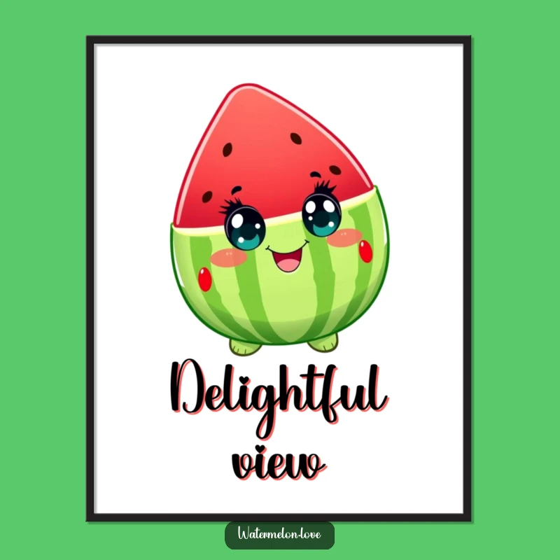 Funny Watermelon Delight Digital Art: Instant Hilarious Fruit Decor for Pure Joy