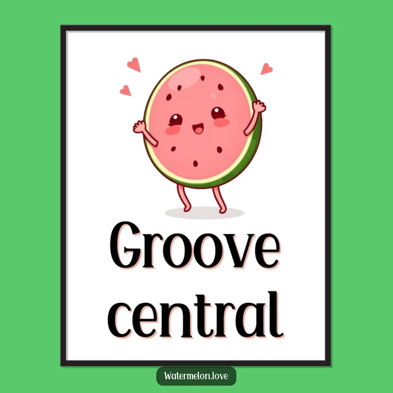 Funny Dancing Watermelon Digital Art: Instant Hilarious Fruit Decor for Your Space