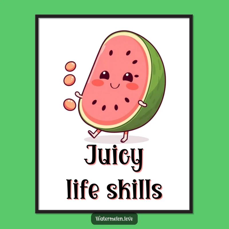 Funny Watermelon Digital Art: Instant Summer Vibes - Whimsical Decor!