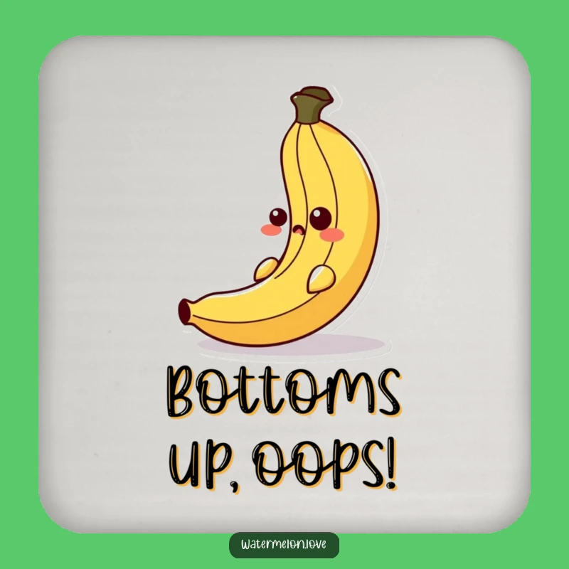 Funny Banana Peel Slipping Coaster - Protect Surfaces with Humor!