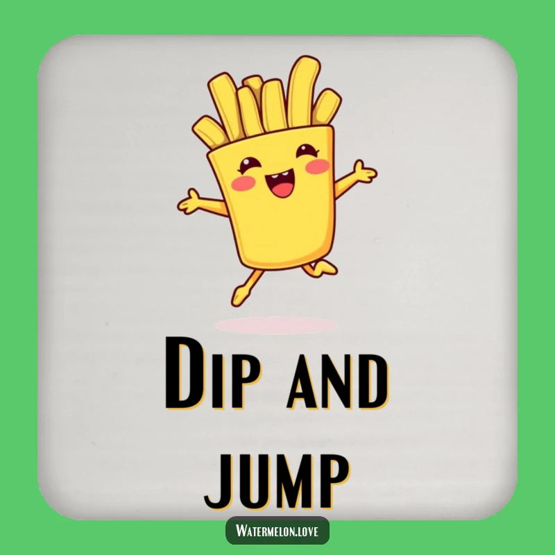Funny French Fry Jump Coaster - Protect Surfaces with Foodie Fun!