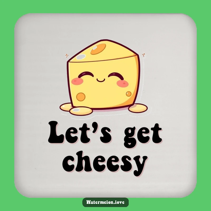 Funny Kawaii Melting Cheese Coaster: Protect Surfaces with Cheesy Flair