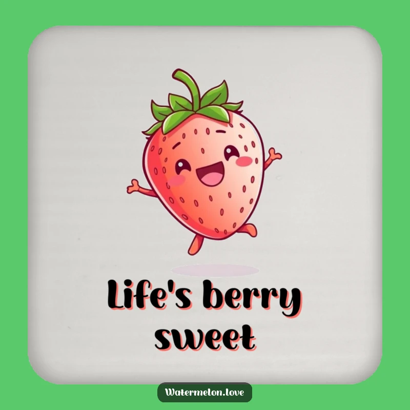 Funny Kawaii Strawberry Jump Coaster: Protect Surfaces with a Smile