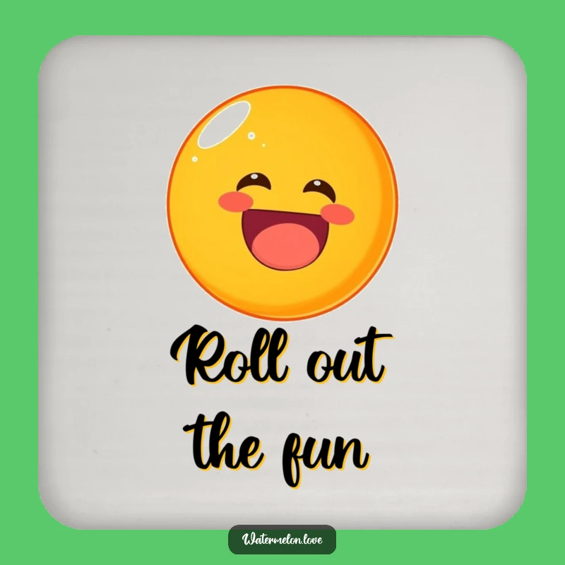 Funny Laughing Orange Coaster: Protect Surfaces with Cheerful Fun Gift
