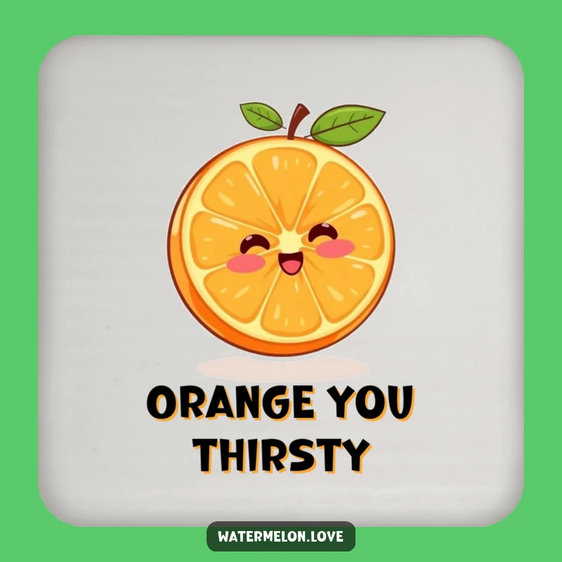 Funny Orange Segment Spinning Coaster: Protect Surfaces with Citrus Fun
