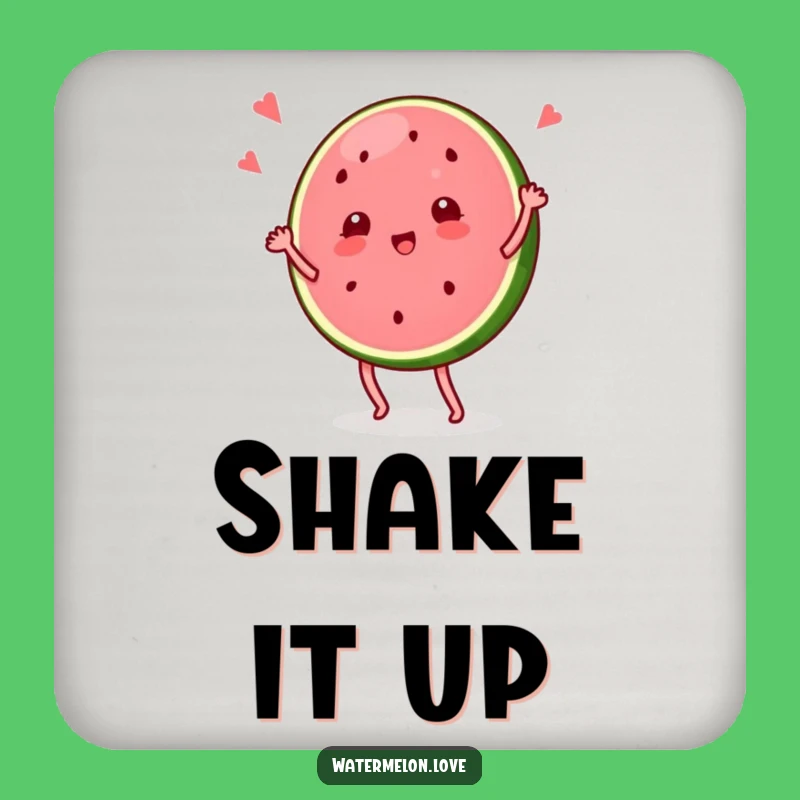 Funny Watermelon Dancer Coasters: Protect Surfaces with Hilarious Fruit Art