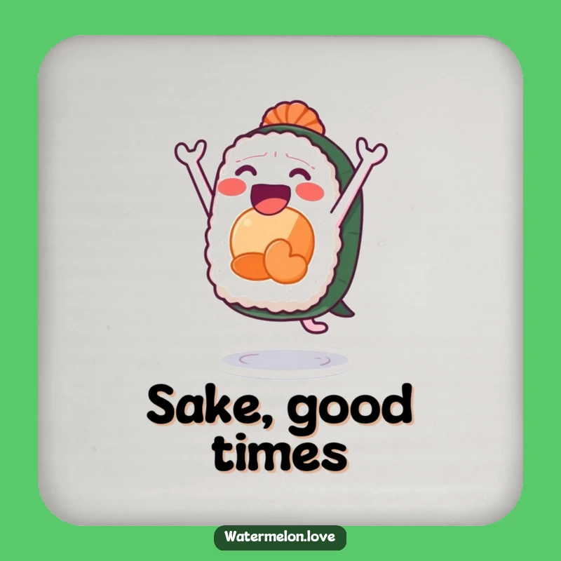 Funny Sushi Coaster: Leaping Protection, Chic Funny Gift for Tables