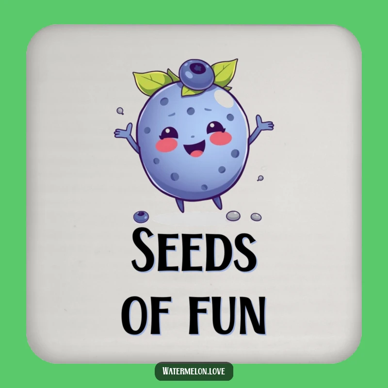 Funny Blueberry Juggling Coaster - Add Fruitful Fun to Your Table!