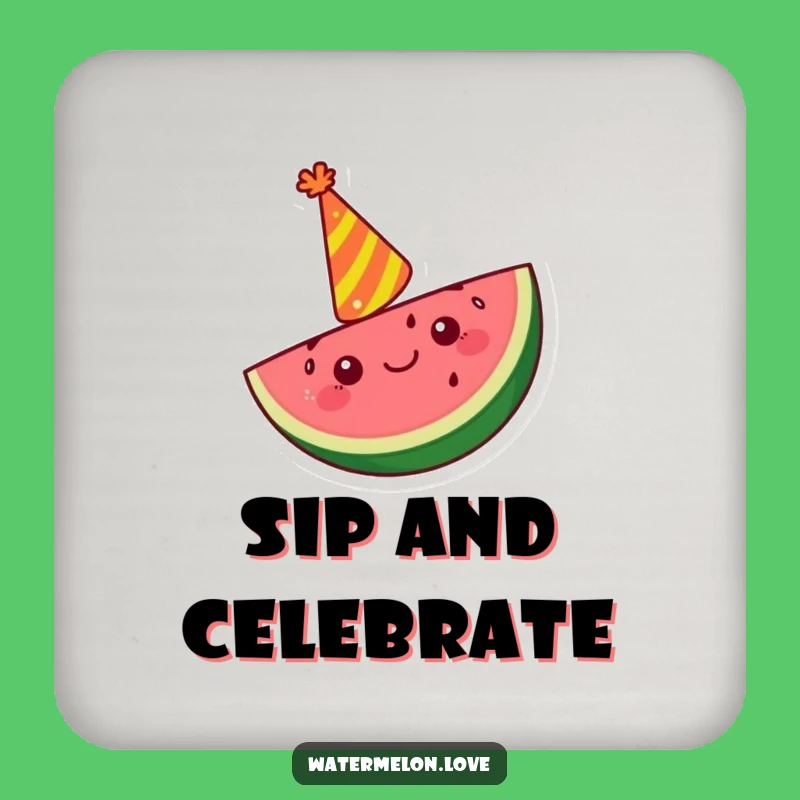 Funny Kawaii Watermelon Coaster: Party Protection, Perfect Funny Gift