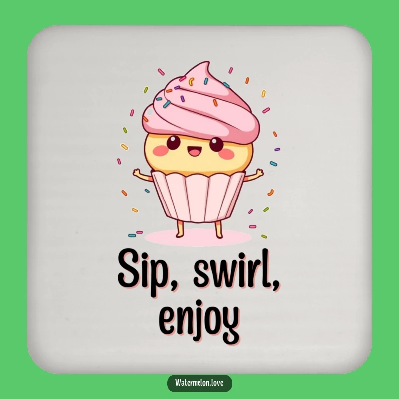 Funny Spinning Cupcake Coasters: Dessert Set, Party Hilarious Gift!