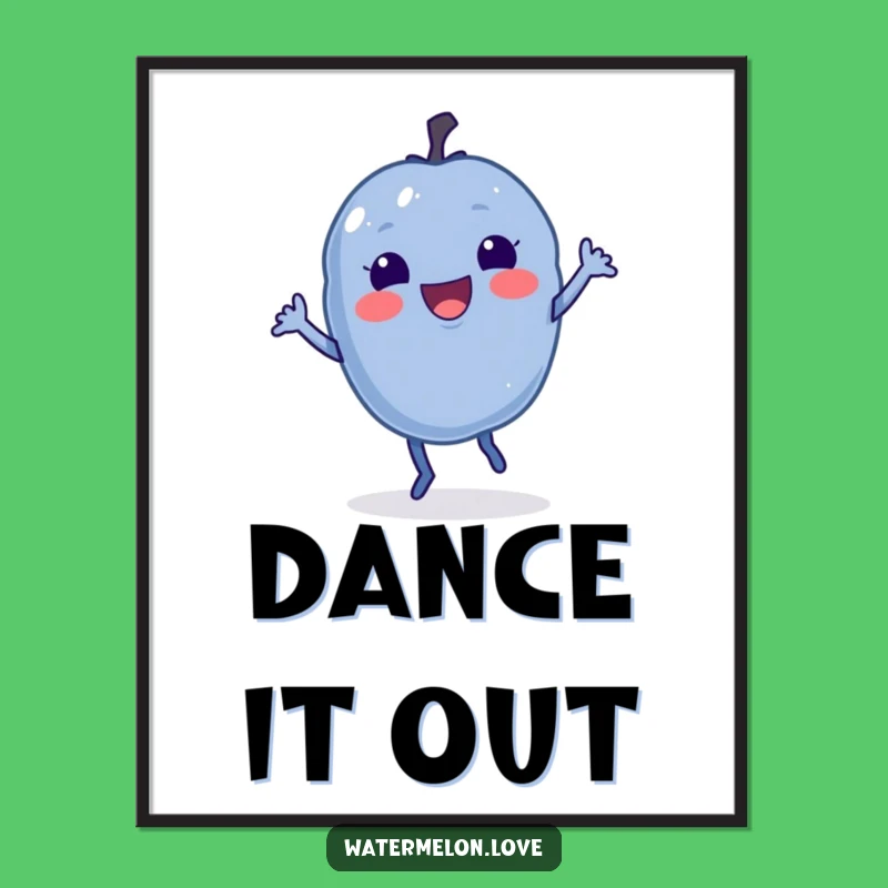 Funny Delighted Blueberry Jig Poster - Add Some Berry Fun!