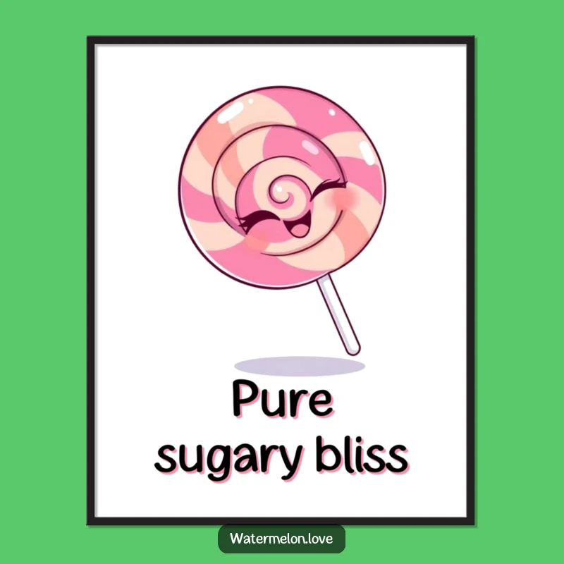 Funny Winking Lollipop Poster - Sweet Wall Art for a Cheerful Space!